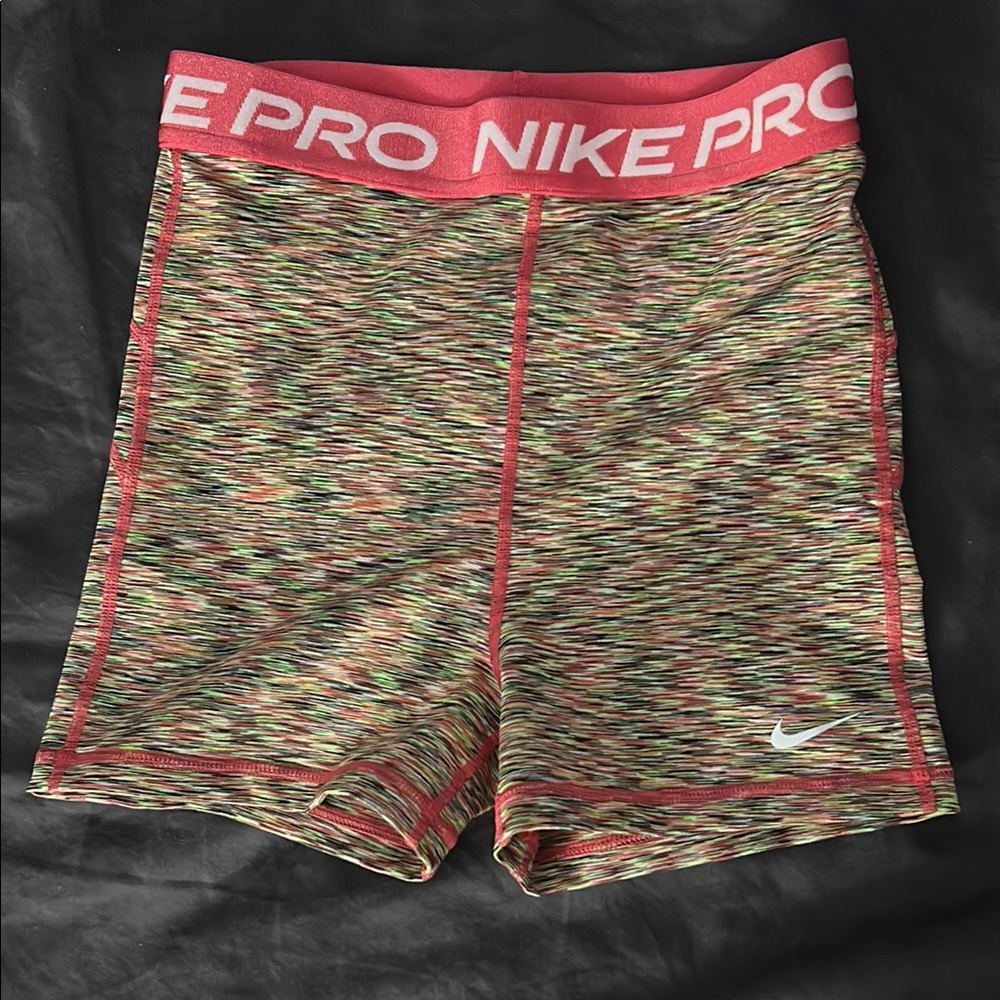Nike Pro Women's Athletic Shorts - Multicolor and Red